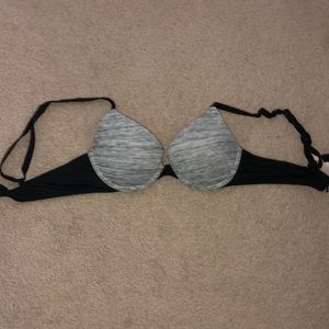 Grey and black Victoria’s Secret push up bra